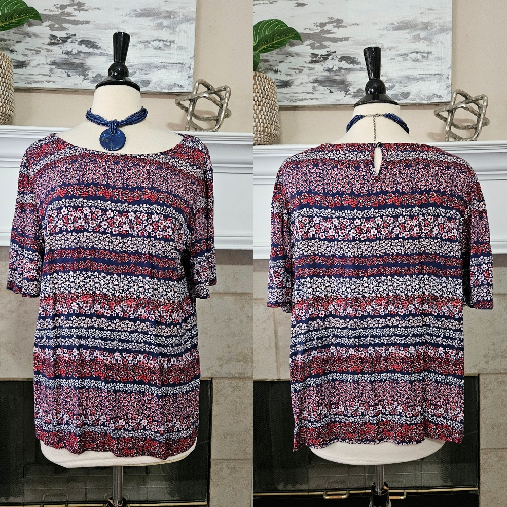 Women's Poppi Floral Blouse Size 2X